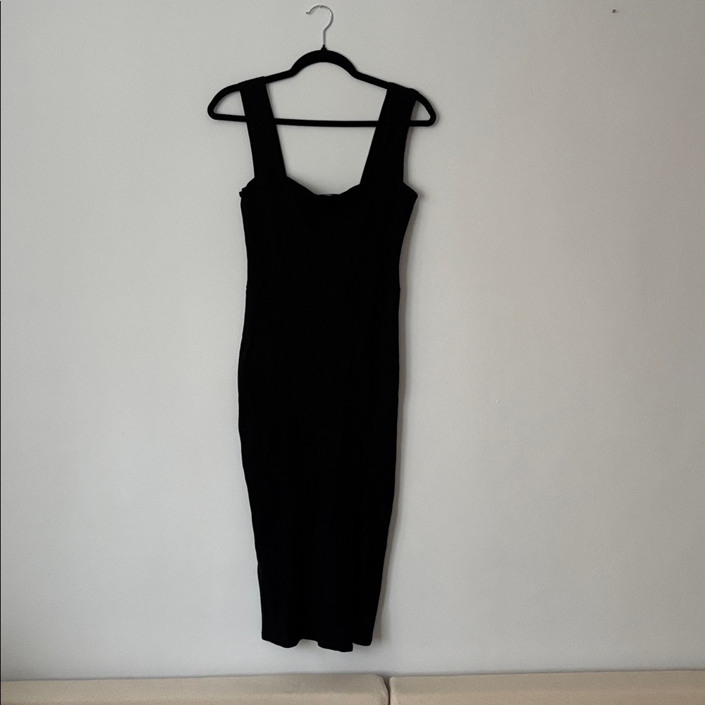 Reformation Cassi‎ Knit Black Midi Dress, L - Picture 4 of 7